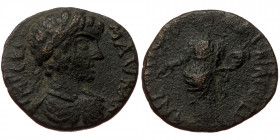 Pisidia, Antioch, AE (bronze,4,65 g, 20 mm) Caracalla (211-217) Obv: IMP CAES M AVR ANT, Laueate and draped bust right
Rev: FORTVNA COLONIAE ANTIOCH,...