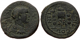Pisidia, Antiocheia, Philip II (246-249), AE (Bronze, 26,9 mm, 9,98 g). Obv: [IMP] M IVL PHILIP[PVS AVG] B, radiate, cuirassed and draped bust of Phil...