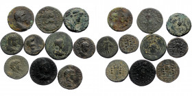 10 Roman Provincial coins (Bronze, 98,9g)
