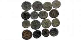 16 Roman Provincial coins (Bronze, 73,2g)