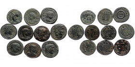 10 Roman Imperial coins (Bronze, 29,20g)