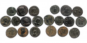 10 Roman Imperial coins (Bronze, 28,30g)
