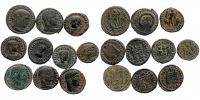 10 Roman Imperial coins (Bronze, 27,80g)