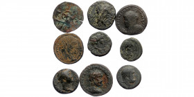 9 Roman Imperial, Provincial and Islamic coins (Bronze, 24.90g)