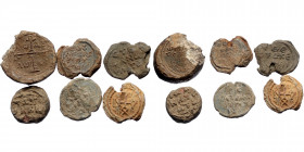 6 Byzantine lead seals (Lead, 91,80g)