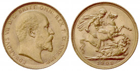 AUSTRALIA. Edoardo VII (1901-1910). Sovereign 1908. Au (22mm, 8.00g). Melbourne. KM 15; Fr. 33. SPL