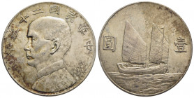 CINA - Repubblica Popolare Cinese (1912) - Dollaro - 1934 - AG Kr. 345 Bella patina - FDC