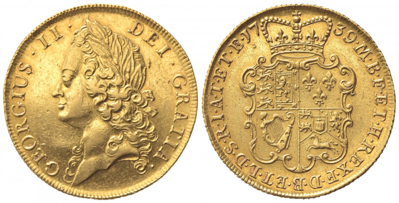 GRAN BRETAGNA. Giorgio II (1727-1760). 2 Guinee 1739. Au (31mm, 16.77g). SCBC 36...