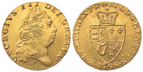 GRAN BRETAGNA. Giorgio III (1760-1820). 1 Guinea 1798. Au (24.5mm, 8.39g). SCBC 3729; KM 609. BB+