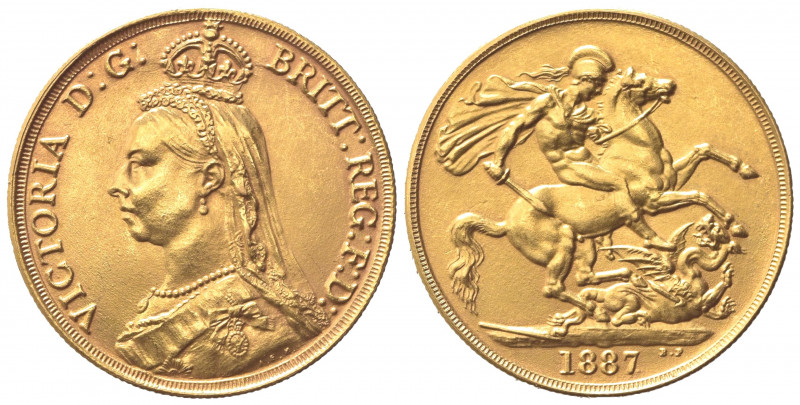 GRAN BRETAGNA. Victoria (1837-1901). 2 Pounds 1887. Au (29mm, 15.99g). SCBC 3865...