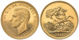 GRAN BRETAGNA. Giorgio VI (1936-1952). 5 Pounds 1937. Au (35.5mm, 40.00g). SCBC 4074; KM 861. SPL