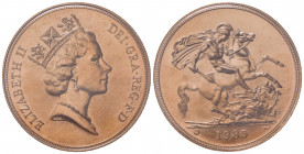 GRAN BRETAGNA. Elisabetta II. 5 Pounds 1985. Au (38mm, 39.90g). S. SE4; KM 945; Fr. 422. FDC