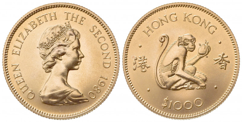 HONG KONG. Elisabetta II (1952-1997). 1000 Dollari 1980. Proof Au (28mm, 16.00g)...