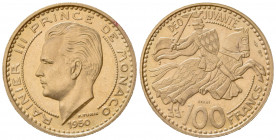 MONACO. Ranieri III (1949-2005). 100 Francs 1950. Essai Au (29.5mm, 25.51g). KM E35. SPL