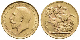 SUD AFRICA - Giorgio V (1910-1936) - Sterlina - 1927 - (AU g. 7,98) Kr. 21 - FDC