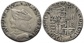 CASALE - Guglielmo II Paleologo (1494-1518) - Testone - Busto con cappello a s. - R/ Stemma inquartato - (AG g. 7,92) R CNI 29/32-35/40; MIR 185 - BB+