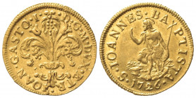 FIRENZE. Giovanni Gastone VII (1723-1737). Zecchino o Fiorino 1726. Au (21mm, 3.48g). MIR 345/4. qSPL