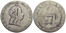 LIVORNO - Ferdinando II (1621-1670) - Tollero - 1659 - Busto coronato a d. - R/ Il porto di Livorno - AG RRR CNI 4; MIR 59/2 Data di difficile lettura...