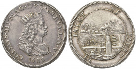 LIVORNO. Cosimo III de' Medici (1670-1723). Tollero 1688. Ar (42.5mm, 27.00g). MIR 64/8. BB