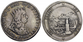 LIVORNO - Cosimo III (1670-1723) - Tollero - 1704 - AG RRR CNI 75; MIR 64/19 - BB+