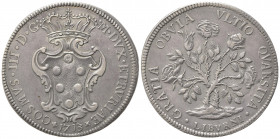 LIVORNO. Cosimo III de' Medici (1670-1723). Pezza della Rosa 1713. Ar (42.5mm, 25.63g). MIR 66/11. qSPL