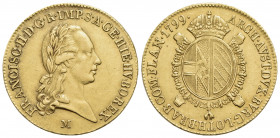 MILANO - Francesco II d'Asburgo - Lorena (1792-1800) - Sovrano - 1799 - (AU g. 11,07) RRRRR CNI 20; Mont. 157 Restaurazione Austro-Russa Impercettibil...