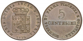 PARMA - Maria Luigia (1815-1847) - 5 Centesimi - 1830 - CU Pag. 14; Mont. 124 - FDC