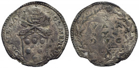 ROMA - Clemente VII (1523-1534) - Quarto di ducato - Stemma sormontato da triregno e chiavi decussate; giglio in cimasa - R/ Scritta in corona di allo...
