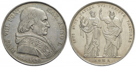 ROMA - Pio VIII (1829-1830) - Scudo - 1830 A. I - AG R Pag. 145; Mont. 1 - SPL+/qFDC