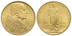 ROMA - Pio XI (1922-1939) - 100 Lire - 1933-34 - (AU g. 8,79) Pag. 616; Mont. 425 - qFDC