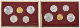 ROMA - Pio XII (1939-1958) - Serie - 1950 - 5 monete - R Mont. 666 AU e IT - ANNO SANTO In cartoncino originale leggermente rovinato - FDC