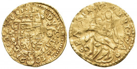 Carlo Emanuele I (1580-1630) - Ducato - 1603 - Scudo coronato in cartocci col collare attorno - R/ La Madonna di Mondovì - (AU g. 3,36) R MIR 587c - B...