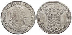 Vittorio Amedeo II (secondo periodo, 1680-1730) - 2 Lire - 1717 - AG RR MIR 884 II Tipo Minime screpolature di conio - Con cartellino del collezionist...