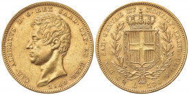 Carlo Alberto (1831-1849). 100 Lire 1840. Au (34mm, 32.26g). Genova. Pagani 149; Gigante 10. BB+
