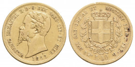 Vittorio Emanuele II (1849-1861) - 10 Lire - 1853 T - (AU g. 3,18) RRRR Pag. 363; Mont. 32 - MB-BB