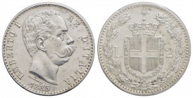 Umberto I (1878-1900) - 2 Lire - 1885 - AG R Pag. 595; Mont. 40 Periziata Rocco di Torrepadula - SPL-FDC