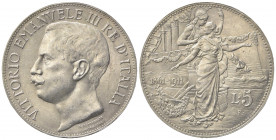 Vittorio Emanuele III (1900-1943). 5 Lire 1911. Ar (37mm, 25.01g). Roma. Pagani 707; Gigante 71. SPL