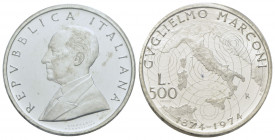Repubblica Italiana (emissioni in lire) (1946-2001) - 500 Lire - 1974 - Marconi - Prova - AG R Mont. 9 Periziata Bazzoni - FDC