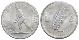Repubblica Italiana (emissioni in lire) (1946-2001) - 2 Lire - 1947 - IT RRR Mont. 4 Periziata Rocco di Torrepadula - qFDC