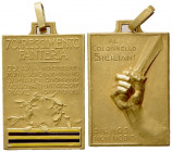 ITALIA. Oslavia. Medaglia 70° Reggimento Fanteria, Colonnello Siciliani. D/ Al centro lo "Stellone d'Italia" fra serti di alloro, in basso, su cinque ...