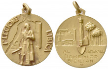 ITALIA. LIBIA. Medaglia Legione Libica, Generale Siciliani. D/Soldato della Milizia coloniale al centro, regge un fascio littorio di tipo imperiale, s...