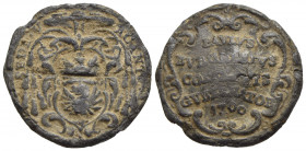 PAPALI - Sede Vacante (1700) - Medaglia - 1700 - Stemma sormontato da galero a sei nodi - R/ Scritta Ø: 27 mm. - (PB g. 11,34) RR Boccia 20 Emessa dal...