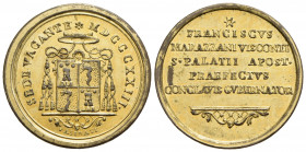 PAPALI - Sede Vacante (1823) - Medaglia - 1823 Opus: Pasinati Ø: 28 mm. - (AE dorato g. 10,2) RR Boccia 82; Bart. p. 242 Monsignor Marazzani Prefetto ...