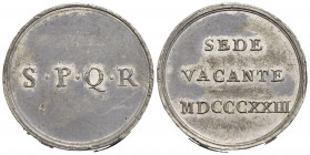 PAPALI - Sede Vacante (1823) - Medaglia - 1823 Ø: 30 mm. - (MB g. 17,58) R Boccia 83; Bart. p. 242 Conservatori della Città di Roma - SPL