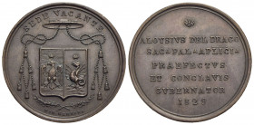 PAPALI - Sede Vacante (1829) - Medaglia - 1829 Opus: Cerbara Ø: 31 mm. - (AE g. 17,9) R Boccia 88; Bart. p. 248 Prefetto dei Sacri Palazzi Apostolici ...