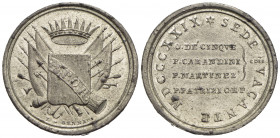 PAPALI - Sede Vacante (1829) - Medaglia - 1829 Opus: Gennari Ø: 33 mm. - (MB g. 12,77) R Boccia 90; Bart. p. 248 Emessa dai Conservatori della città d...