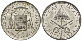 PAPALI - Sede Vacante (1829) - Medaglia - 1829 Opus: Gennari Ø: 37 mm. - (ST g. 15,75) R Boccia 87; Bart. p. 248 Vice Camerlengo Monsignore Benedetto ...