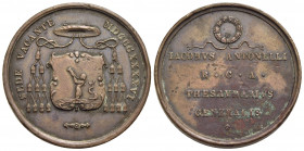 PAPALI - Sede Vacante (1846) - Medaglia - 1846 Opus: Pasinati Ø: 33 mm. - (AE g. 21,12) R Boccia 101; Bart. SV-4 Tesoriere Generale Monsignore Giacomo...