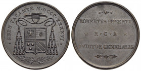 PAPALI - Sede Vacante (1846) - Medaglia - 1846 Ø: 33 mm. - (AE g. 20,14) RRR Boccia 104; Bart. SV-5 Uditore Generale della Reverenda Camera Apostolica...