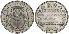 PAPALI - Sede Vacante (1846) - Medaglia - 1846 Opus: Teano Ø: 33 mm. - (MB g. 14,63) R Boccia 102; Bart. SV-2 Vice Camerlengo Monsignore Pietro Marini...